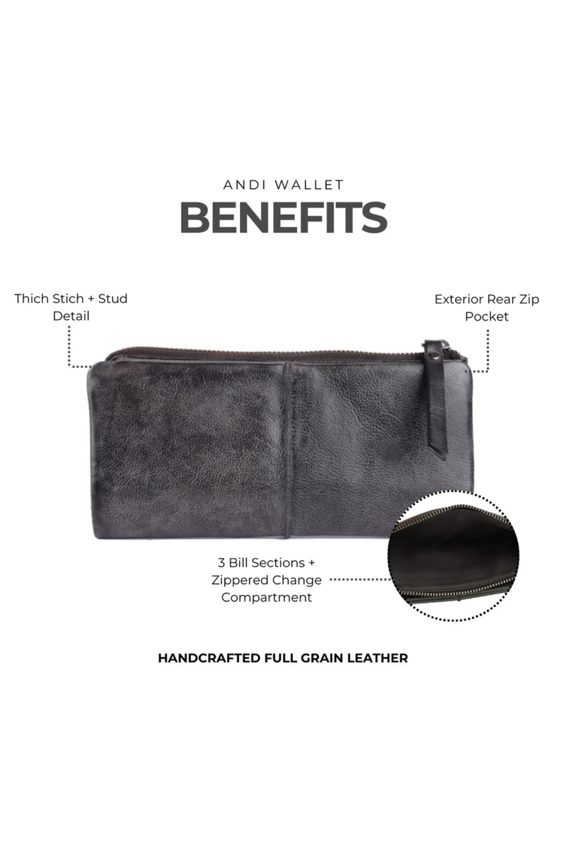 Andi Camel Leather Wallet