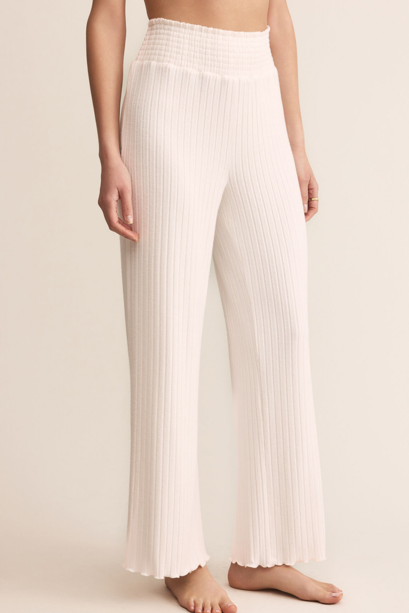 Dawn Vanilla Ice Smocked Rib Pant