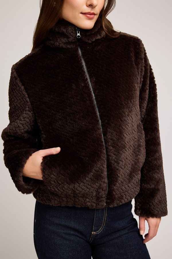 Calista Java Faux Fur Jacket