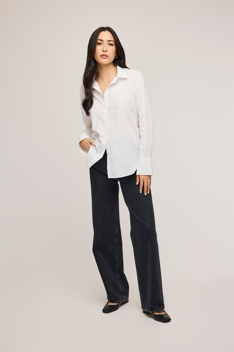 Valencia White Button Down Top