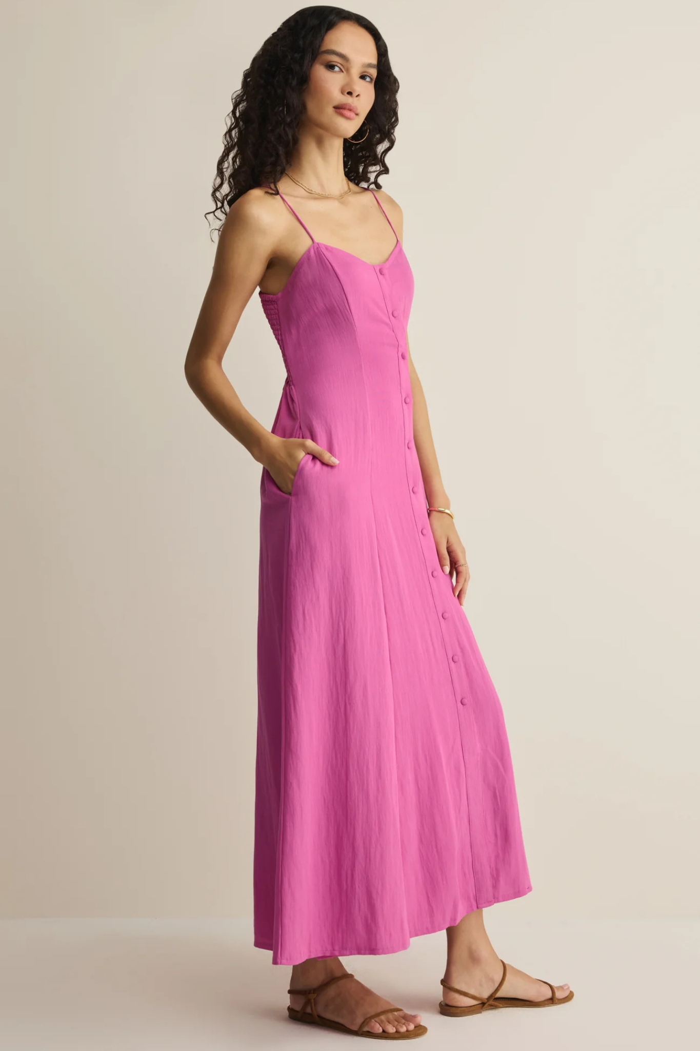 Angel Eyes Berry Blush Midi Dress
