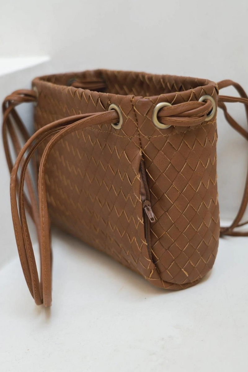 Lou Woven Bag - Tan