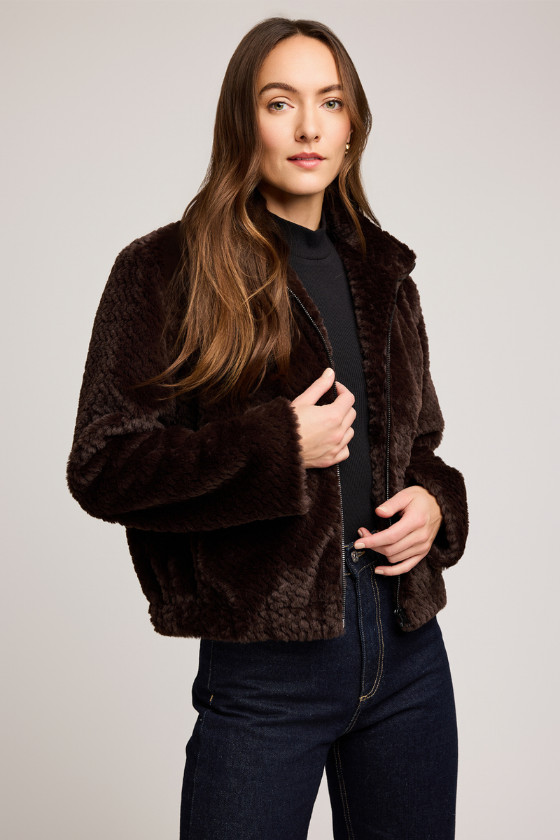 Calista Java Faux Fur Jacket