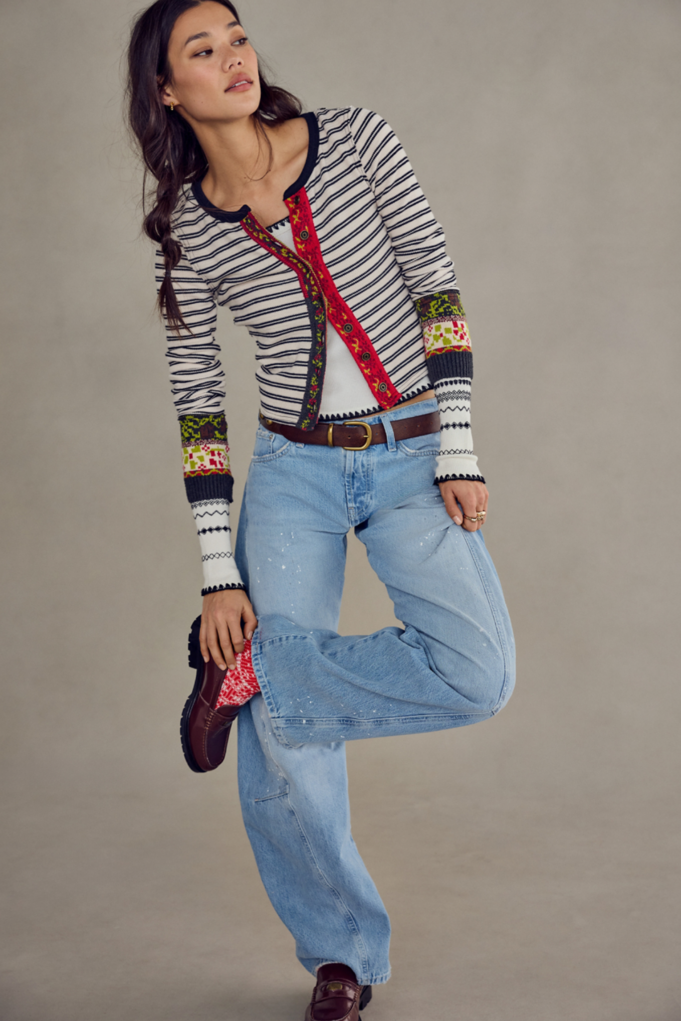 Noa Tea Striped Cardi