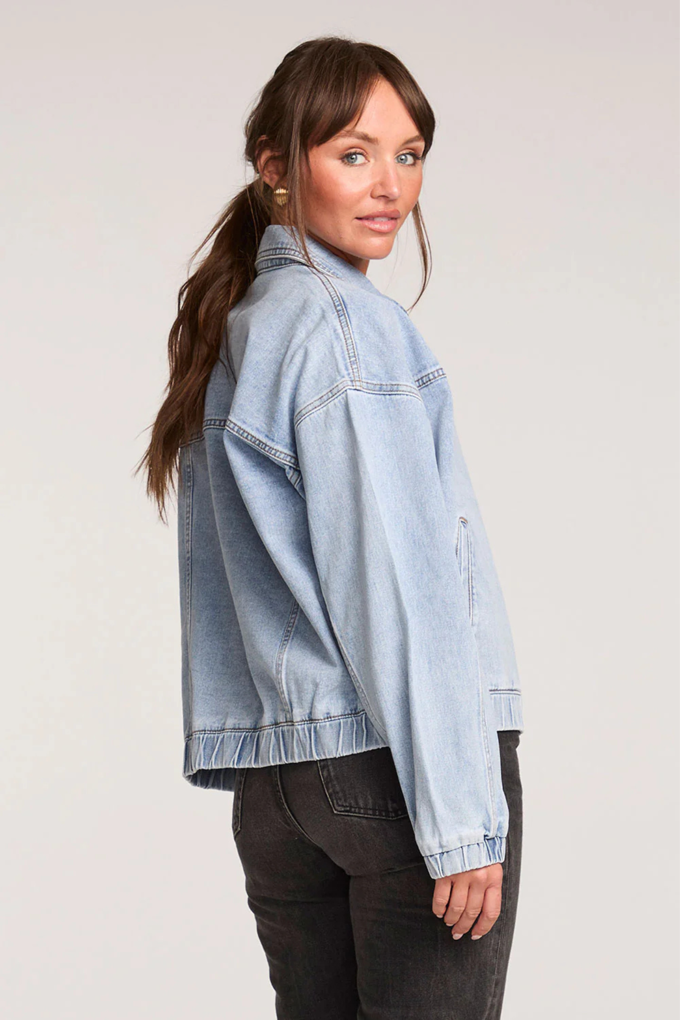 Lenna Stonewash Denim Jacket