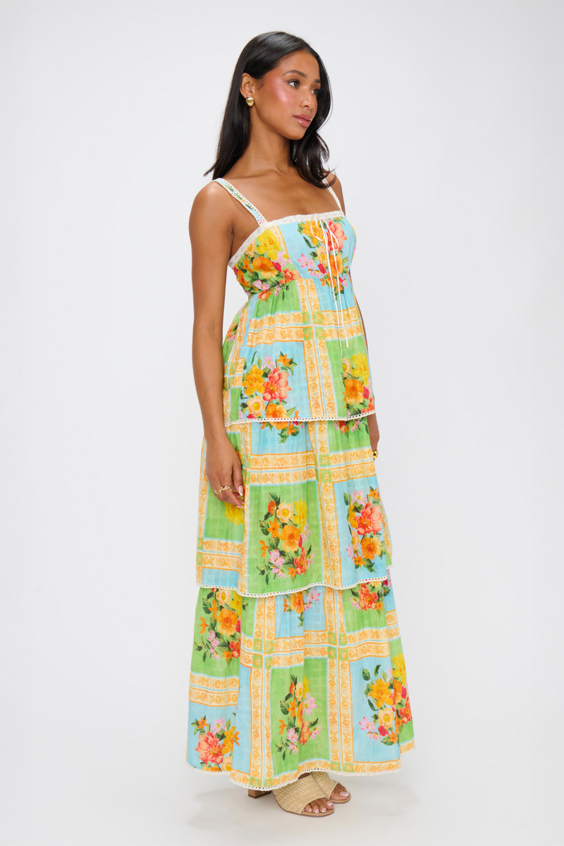 Peyton Country Bouquet Midi Dress