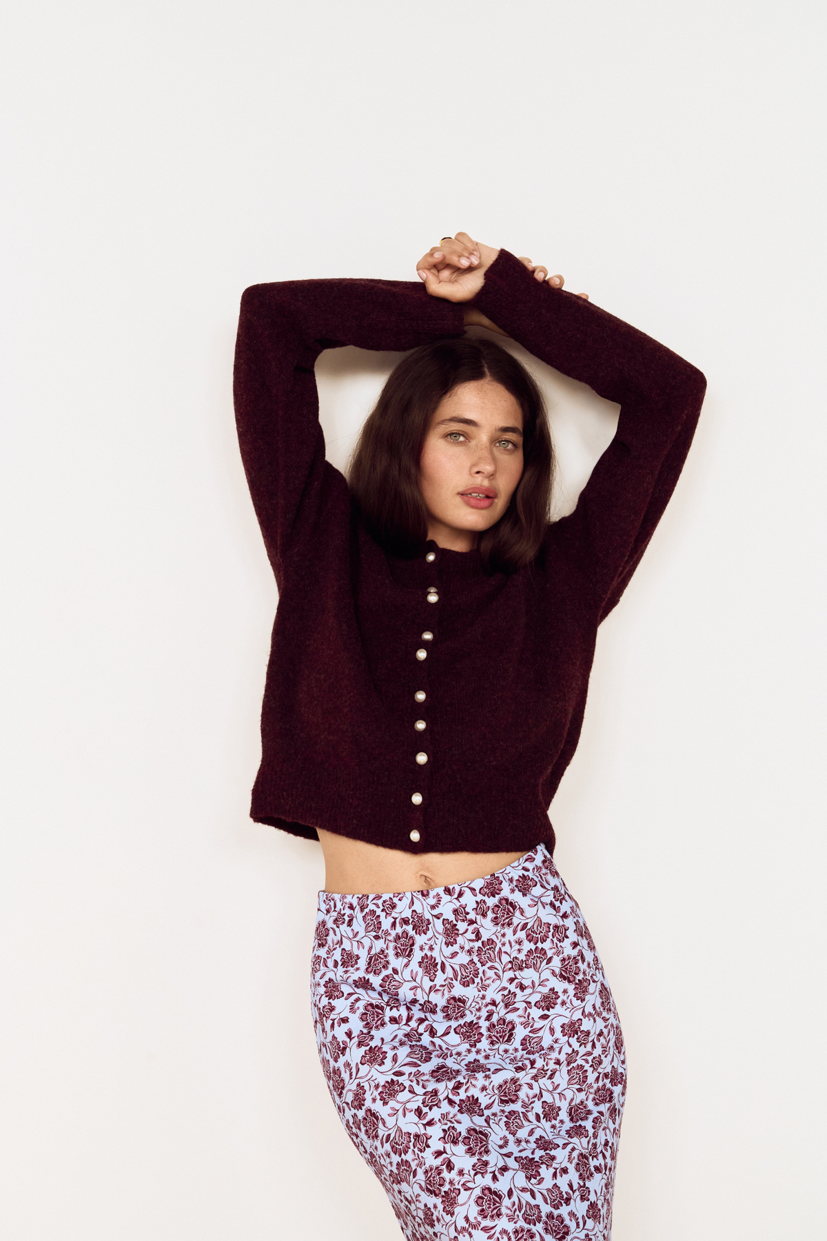 Hadley Burgundy Cardigan