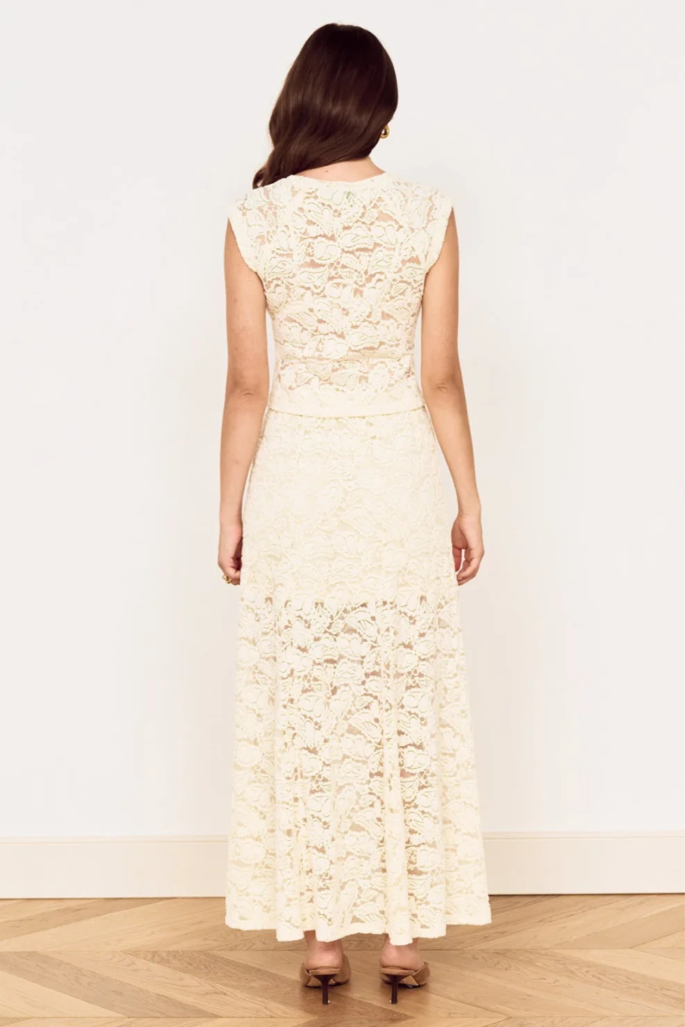 Ophelia Cream Lace Maxi Skirt