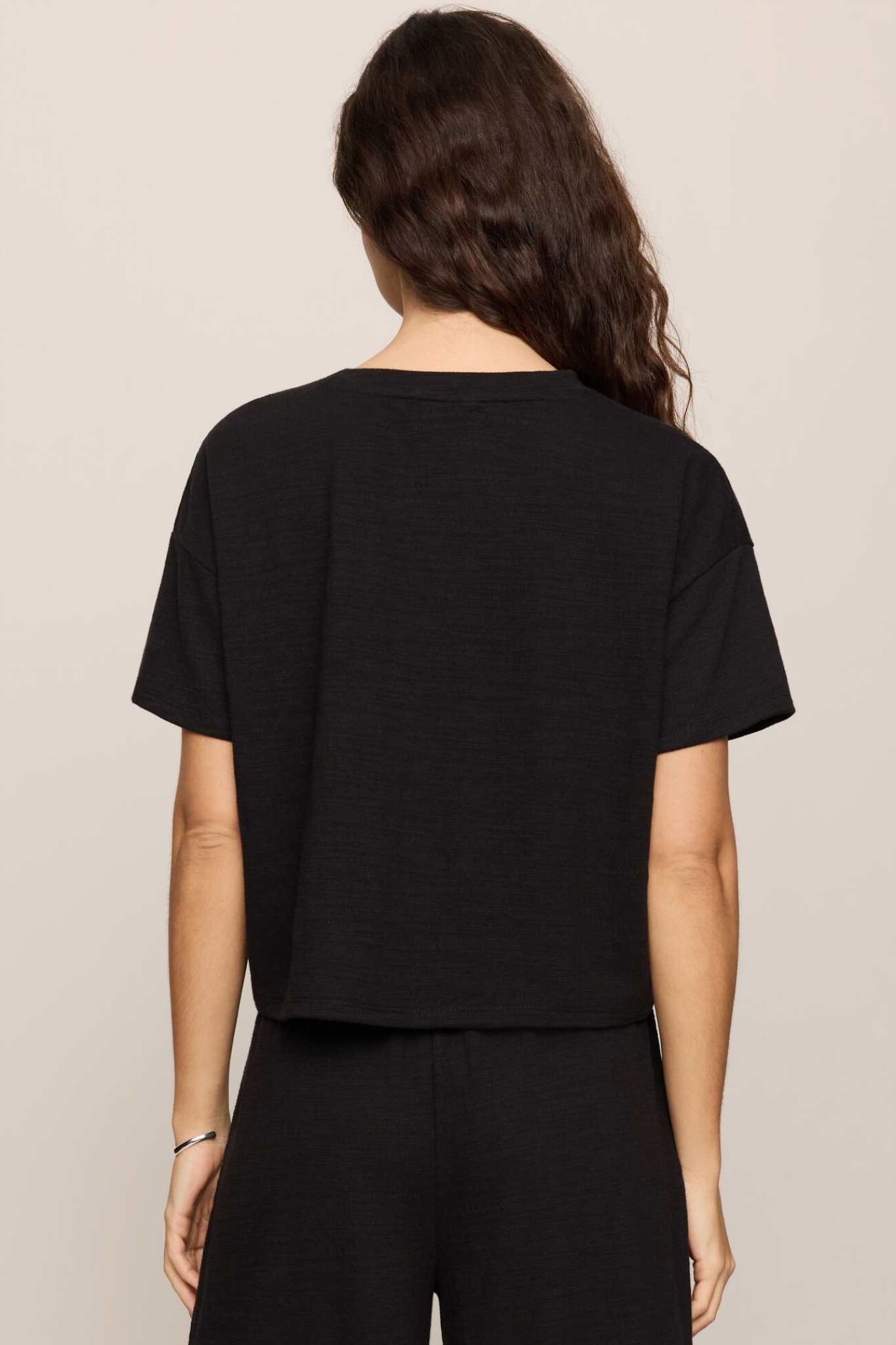 Sway Textured Black Tee
