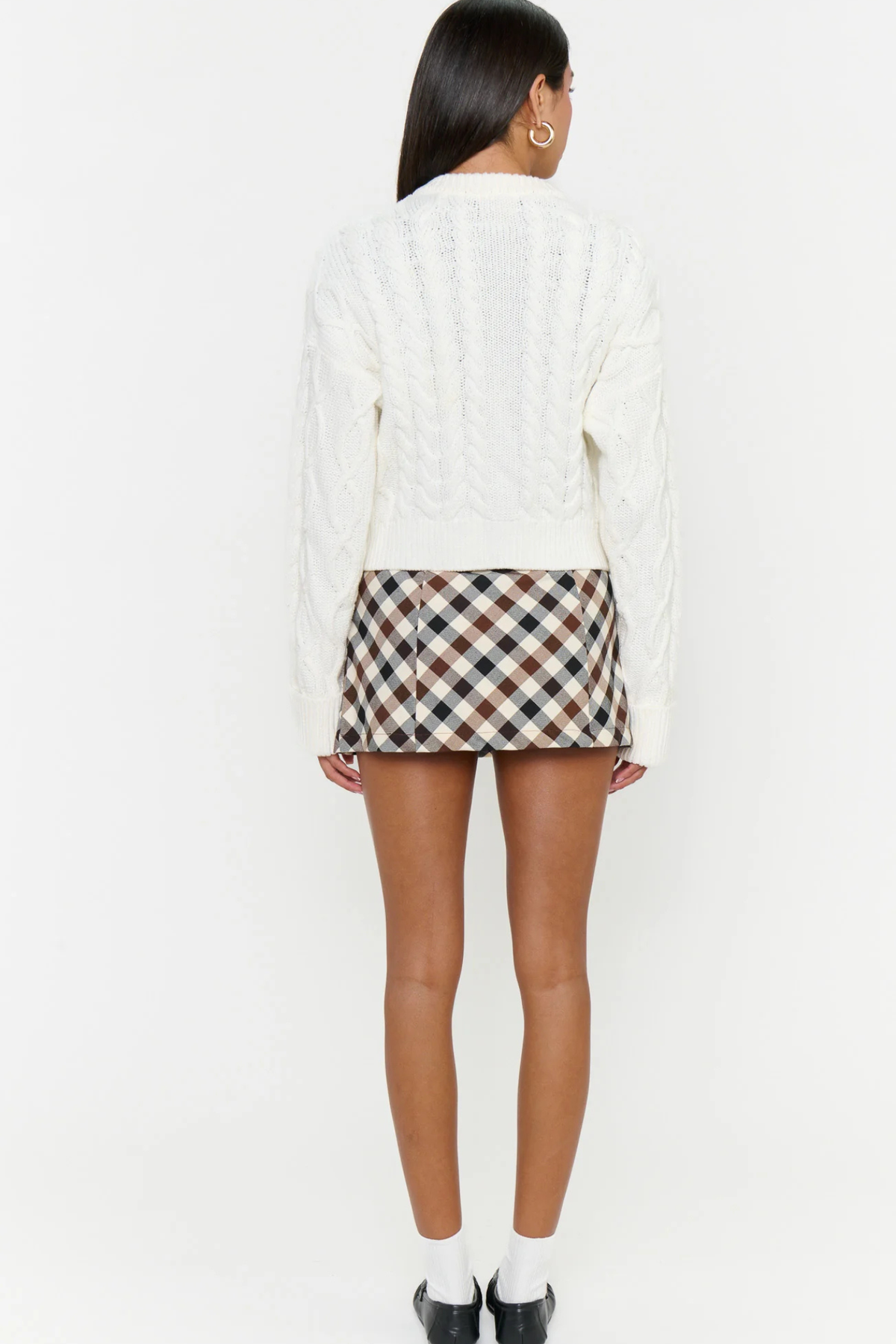 Chimney Cream Cable Knit Cardigan