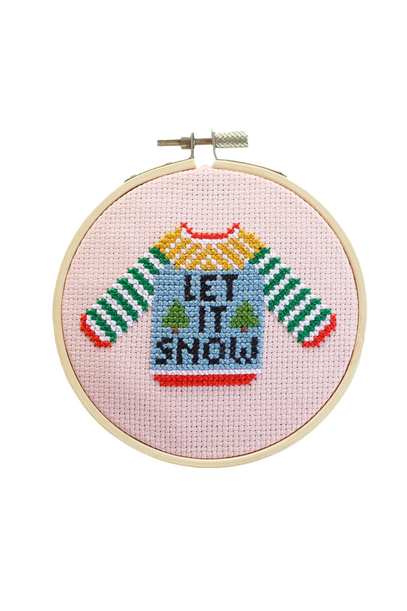 Let It Snow Sweater Cross Stitch Kit