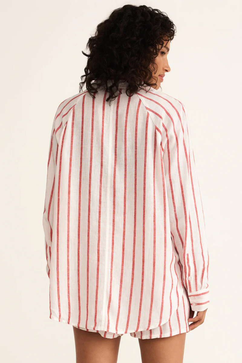Perfect Line Cabana Red Stripe Top