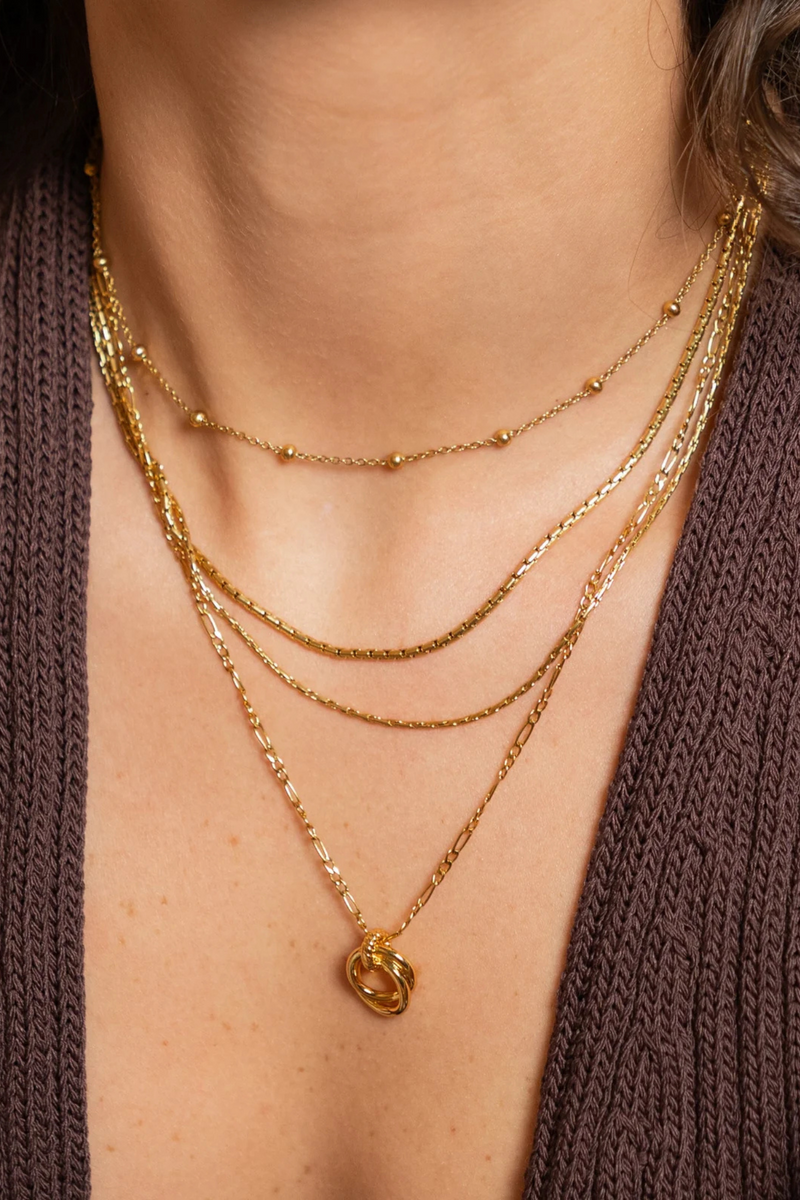 Gold Looped Duo Necklace