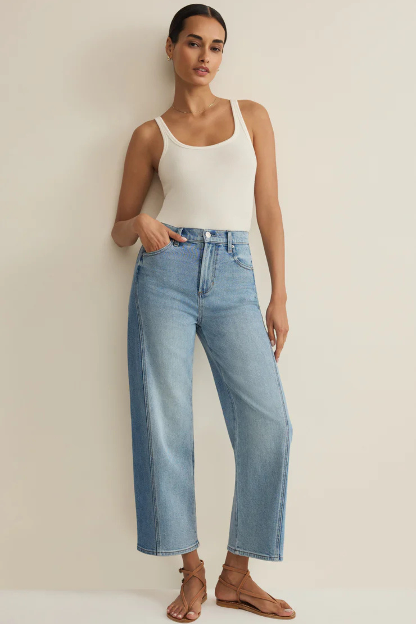 Luna Utopia High Rise Crop Bowed