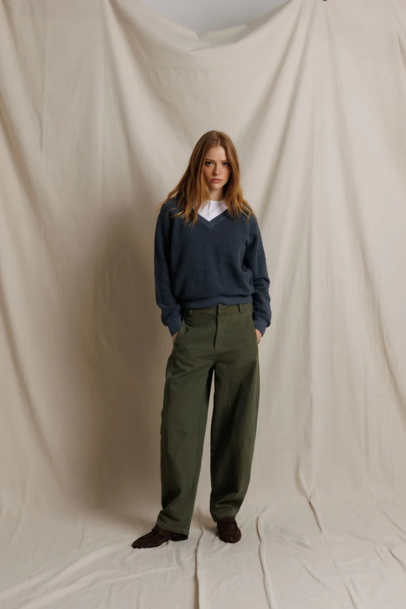 Zuri Turbulence Reverse V-Neck Pullover