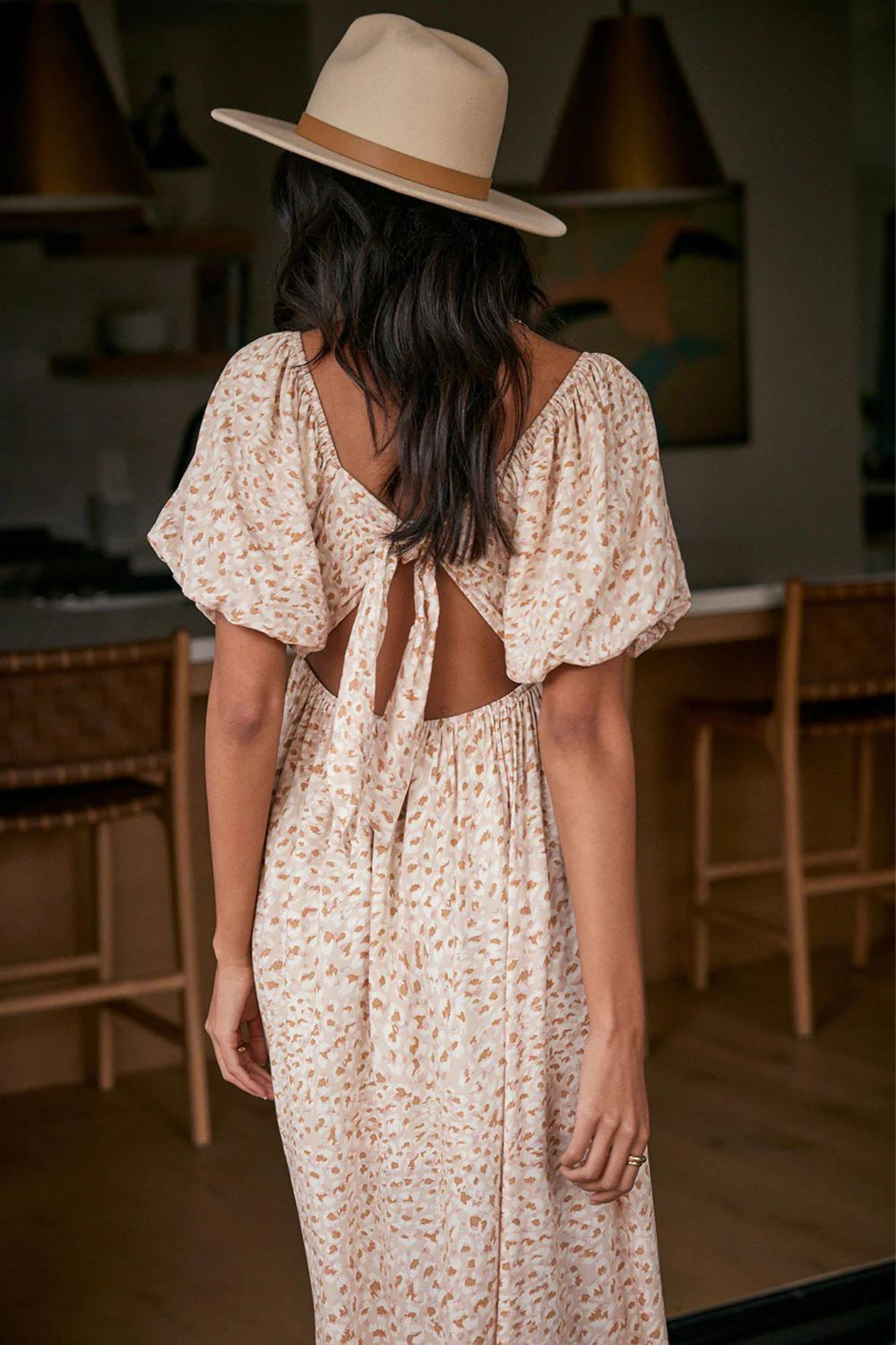 Tristan Sand Midi Dress