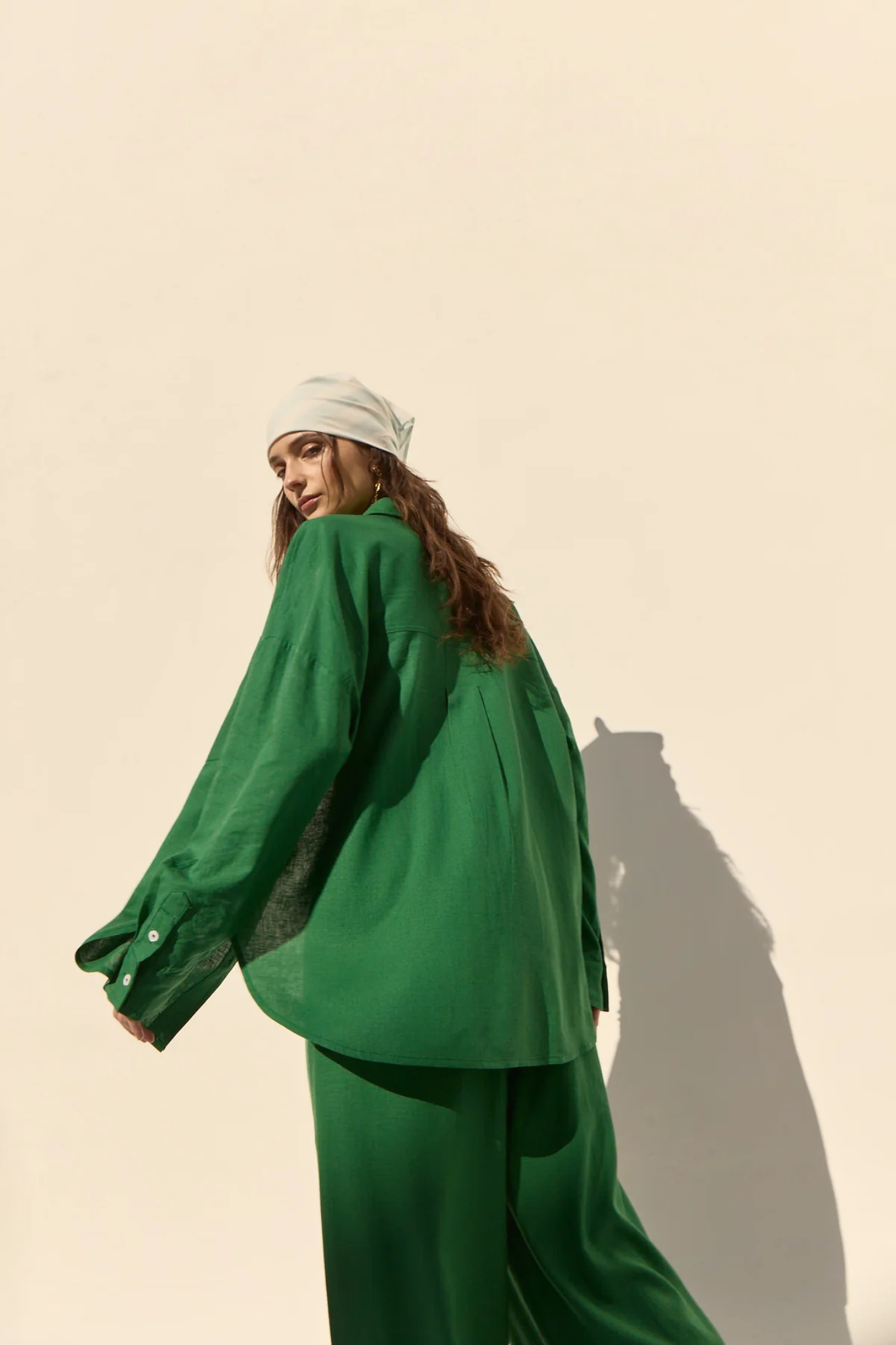 Antibes Green Button Up