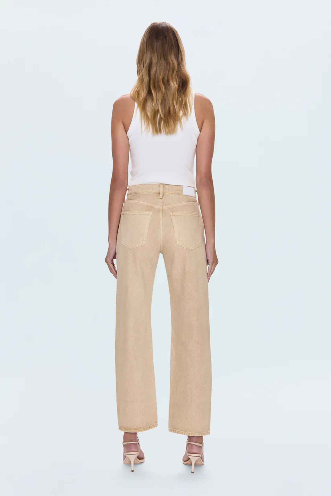 Lexi Sand Dollar Mid Rise Bowed Straight
