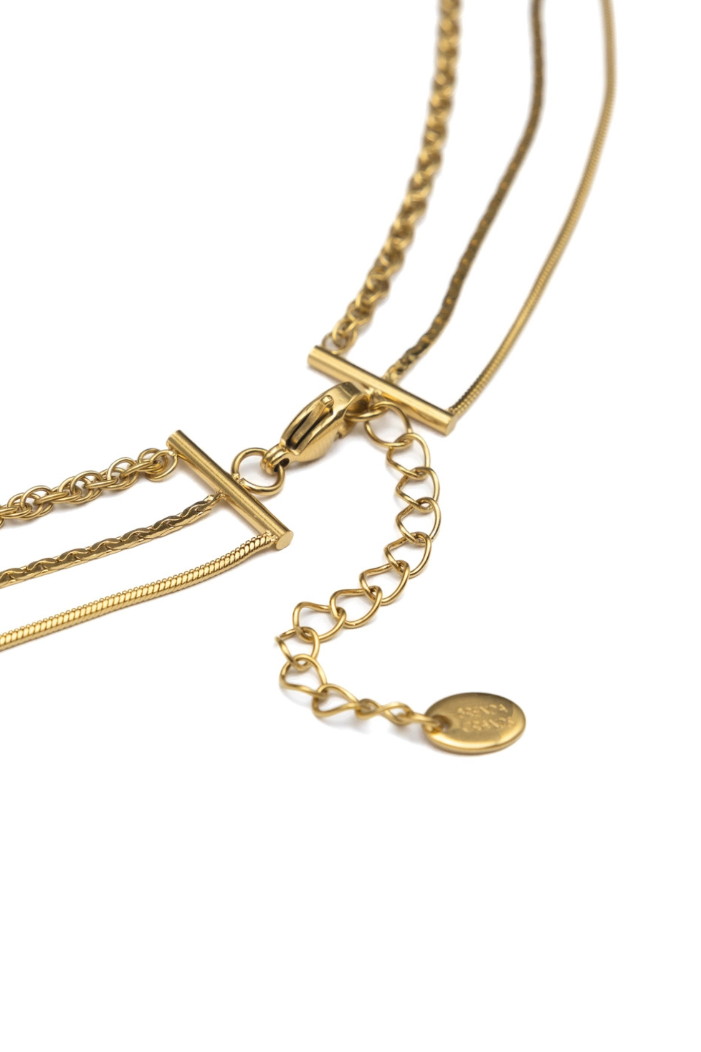 Gold Triple Layer Rope Necklace