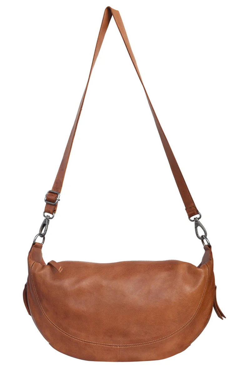 Callie Cognac Leather Sling Bag