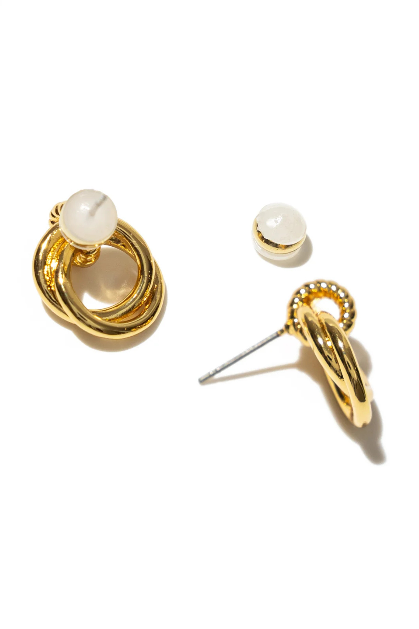 Gold Looped Duo Studs