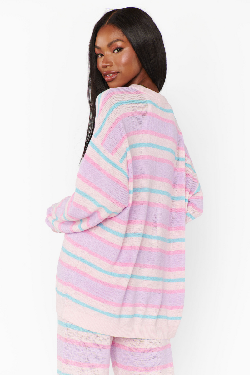 Feel Good Cotton Candy Stripe Sweater