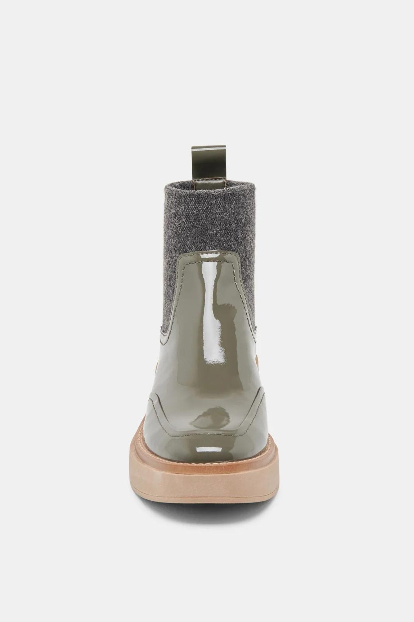 Saline Dark Olive Crinkle Patent H2O Boot