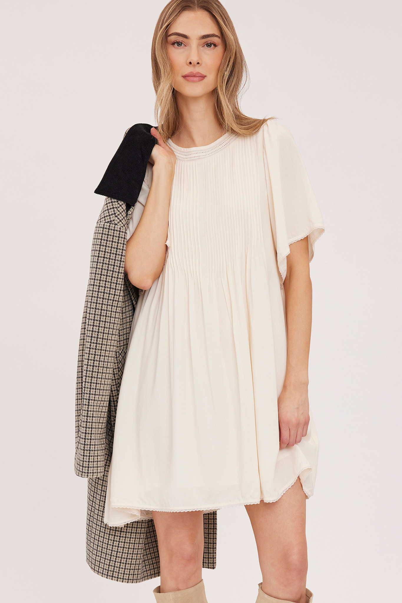 Heidi Cream Mini Dress