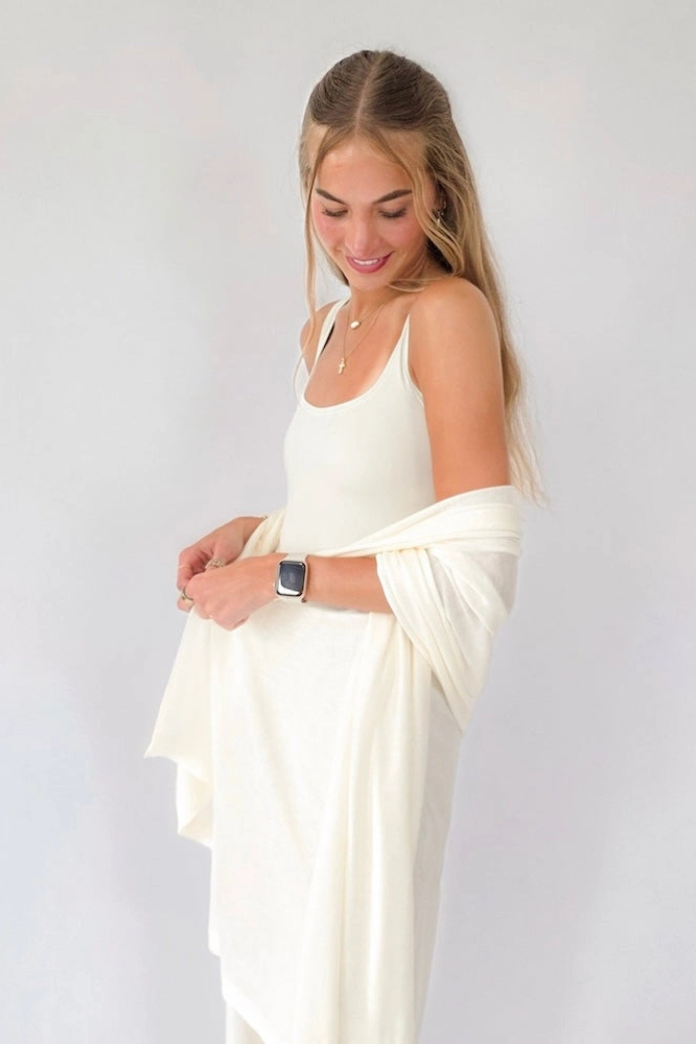 Catalina Ivory Travel Scarf