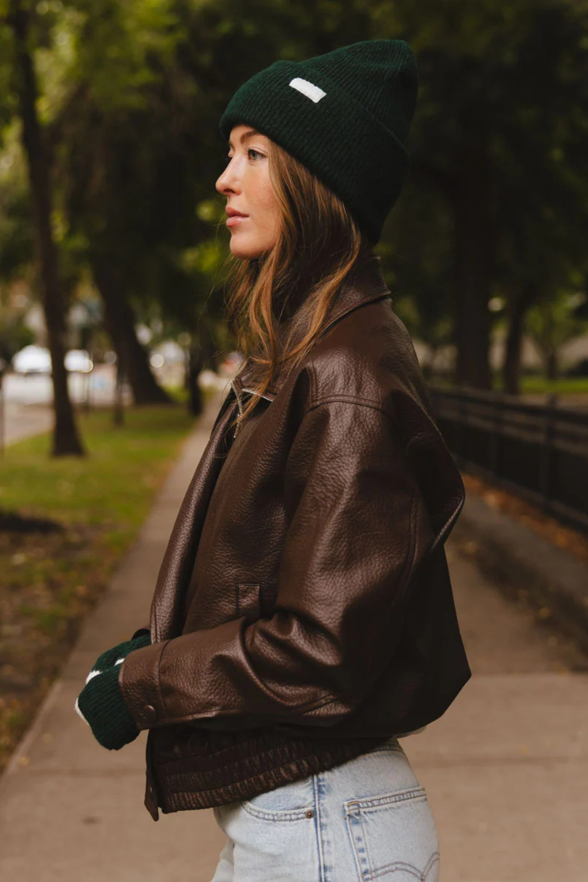 Heather Green Knit Beanie