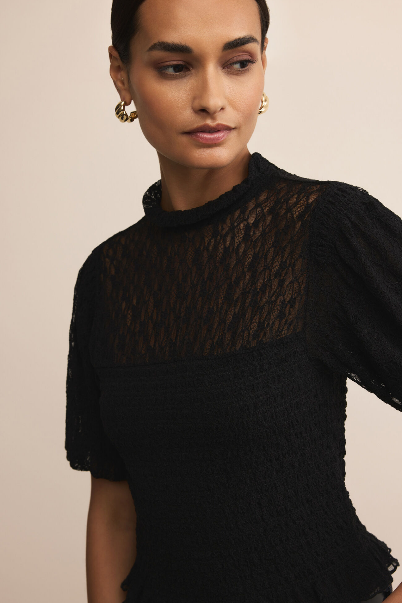 Glimpse Black Lace Top