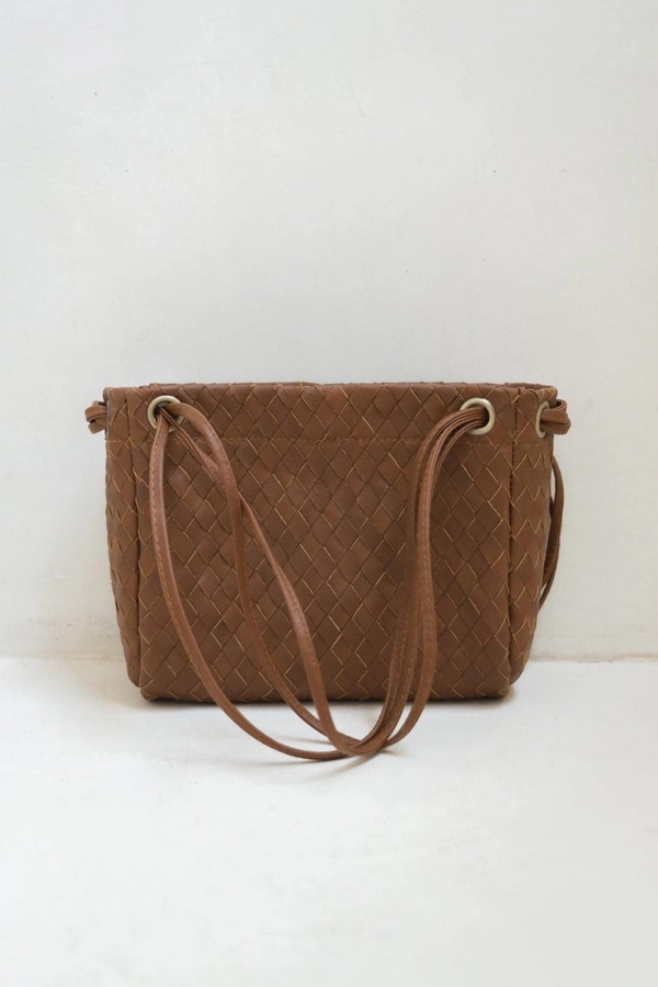 Lou Woven Bag - Tan