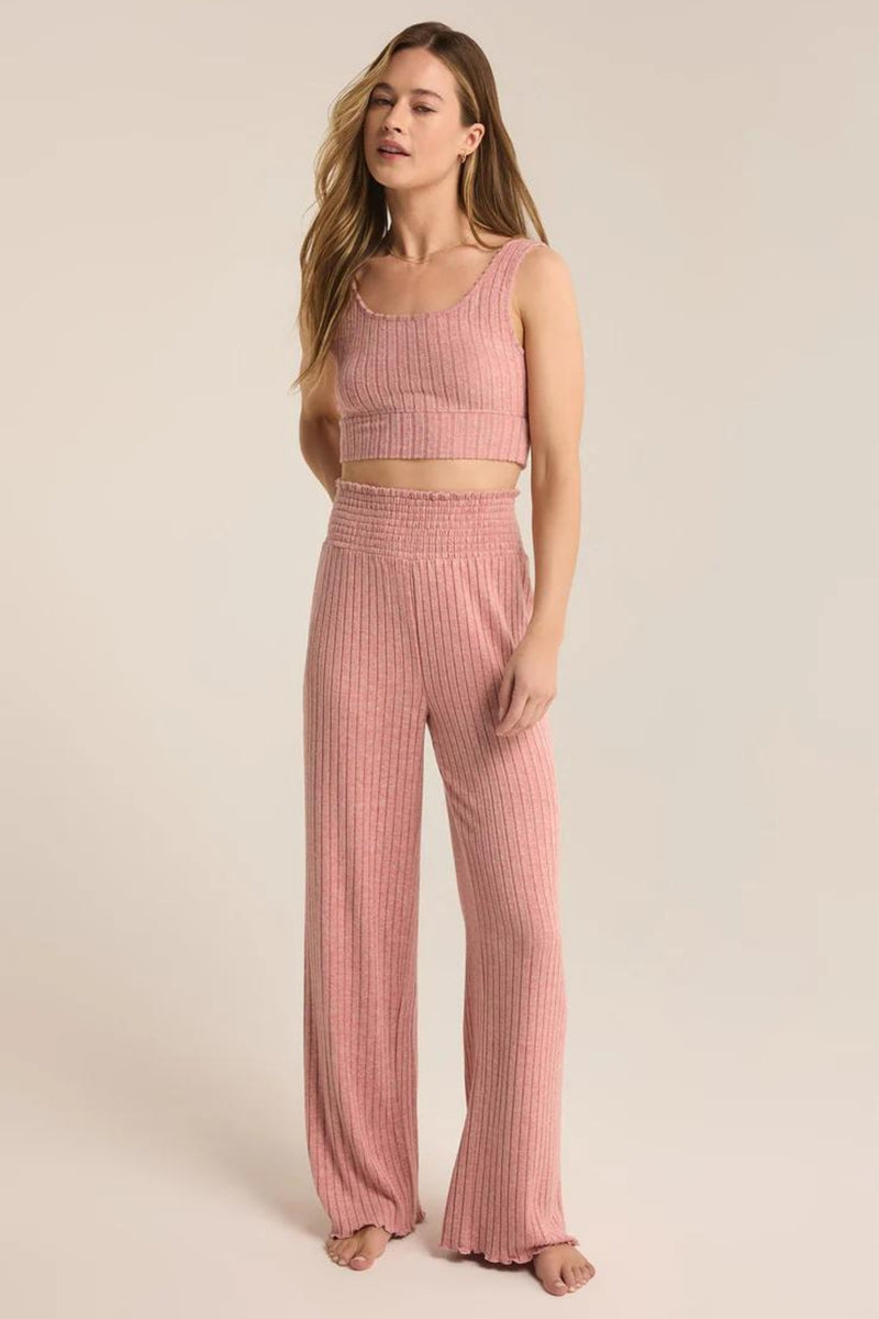 Dawn Rosebud Smocked Rib Pant