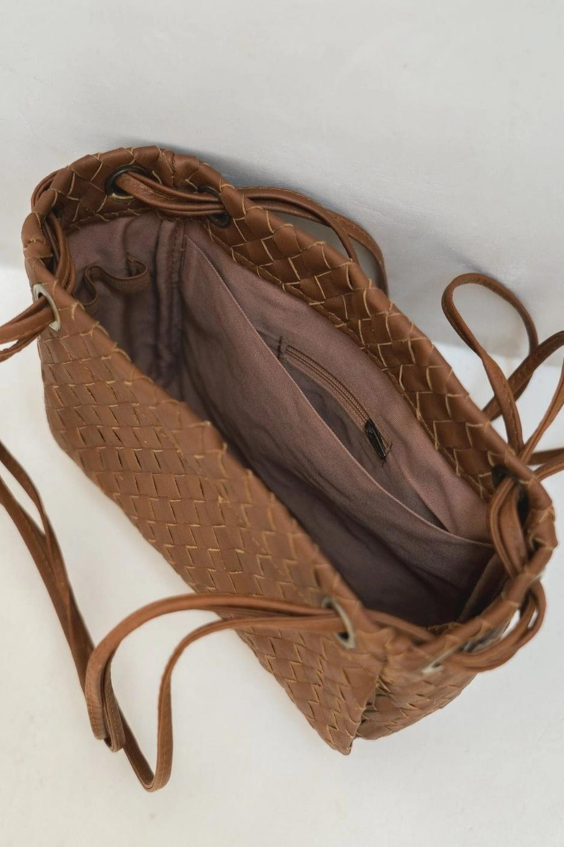 Lou Woven Bag - Tan