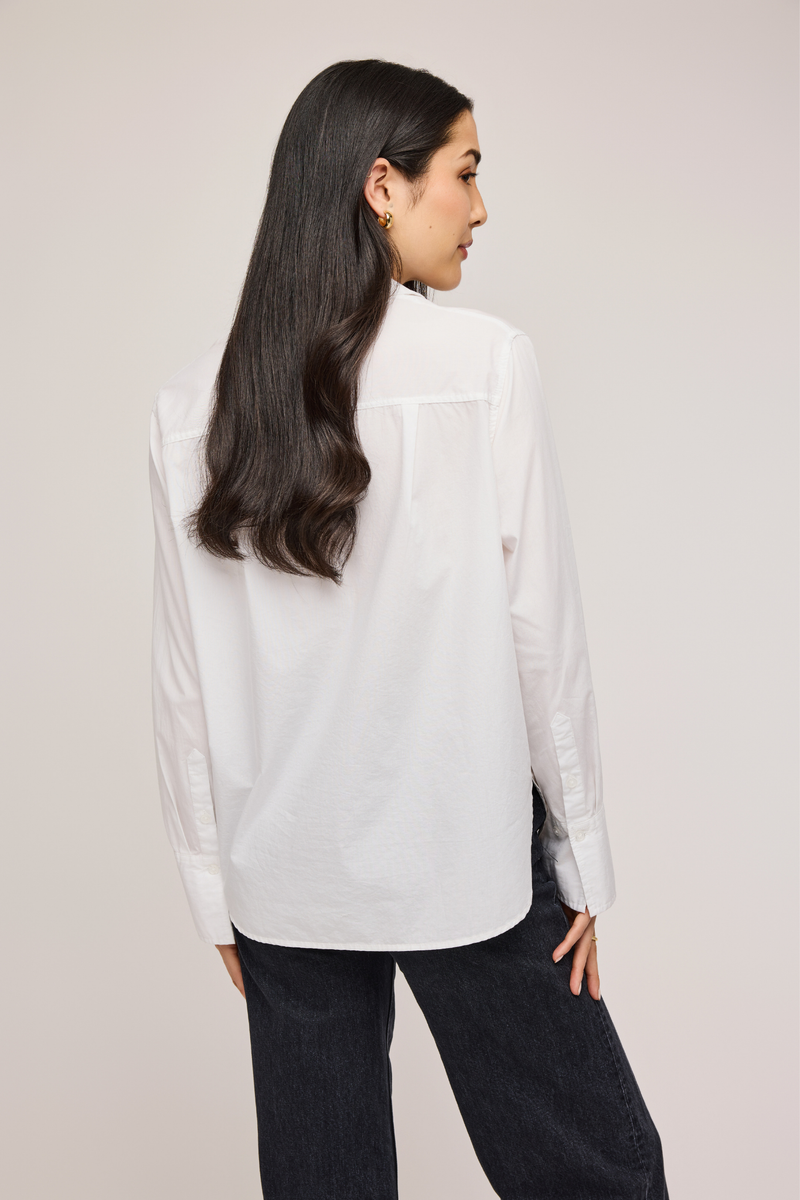 Valencia White Button Down Top