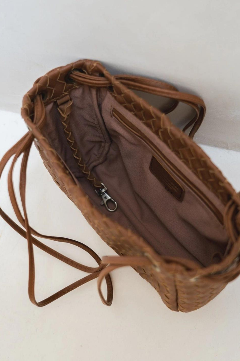 Lou Woven Bag - Tan