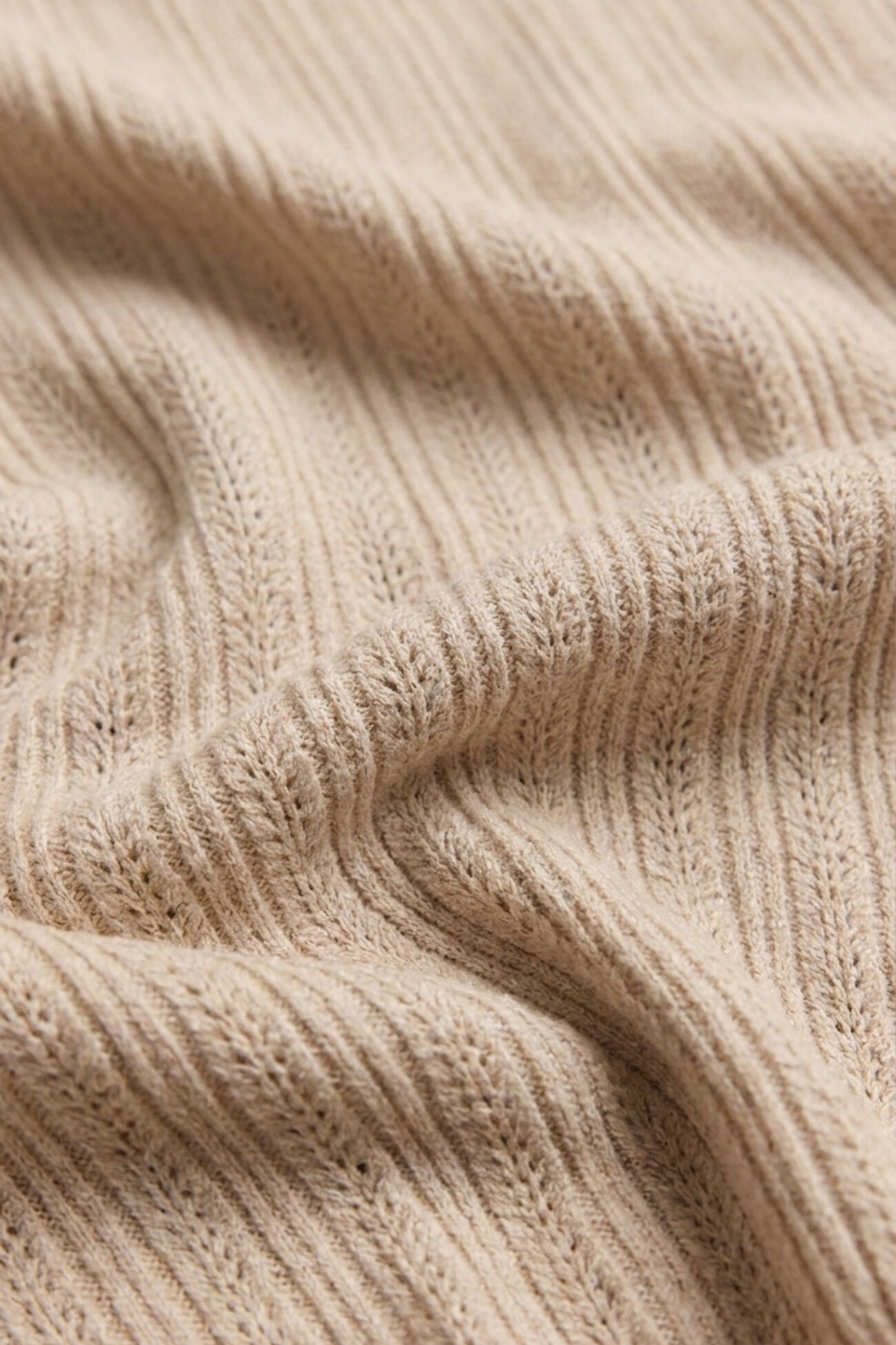 Landa Natural Pointelle Top