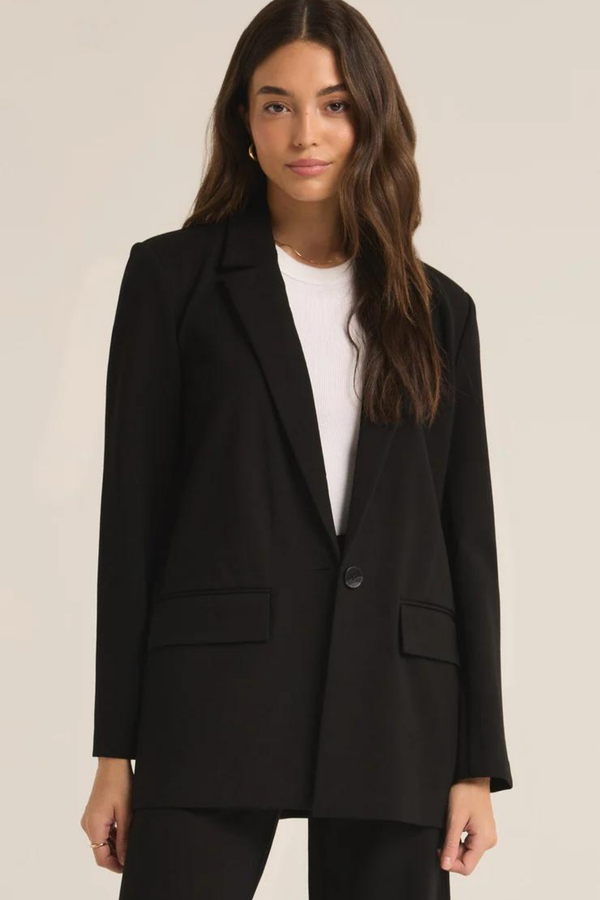 Do It All Black Relaxed Blazer