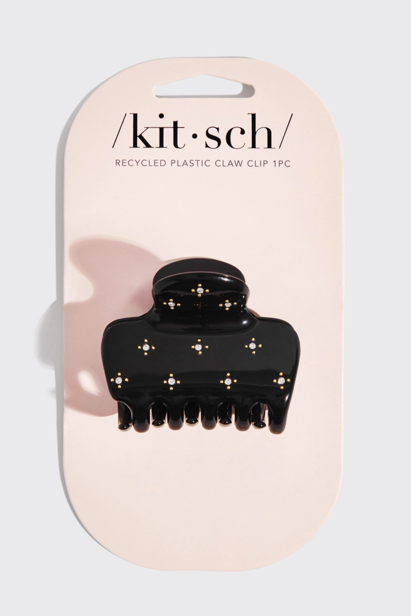 Black Rhinestone Puffy Claw Clip