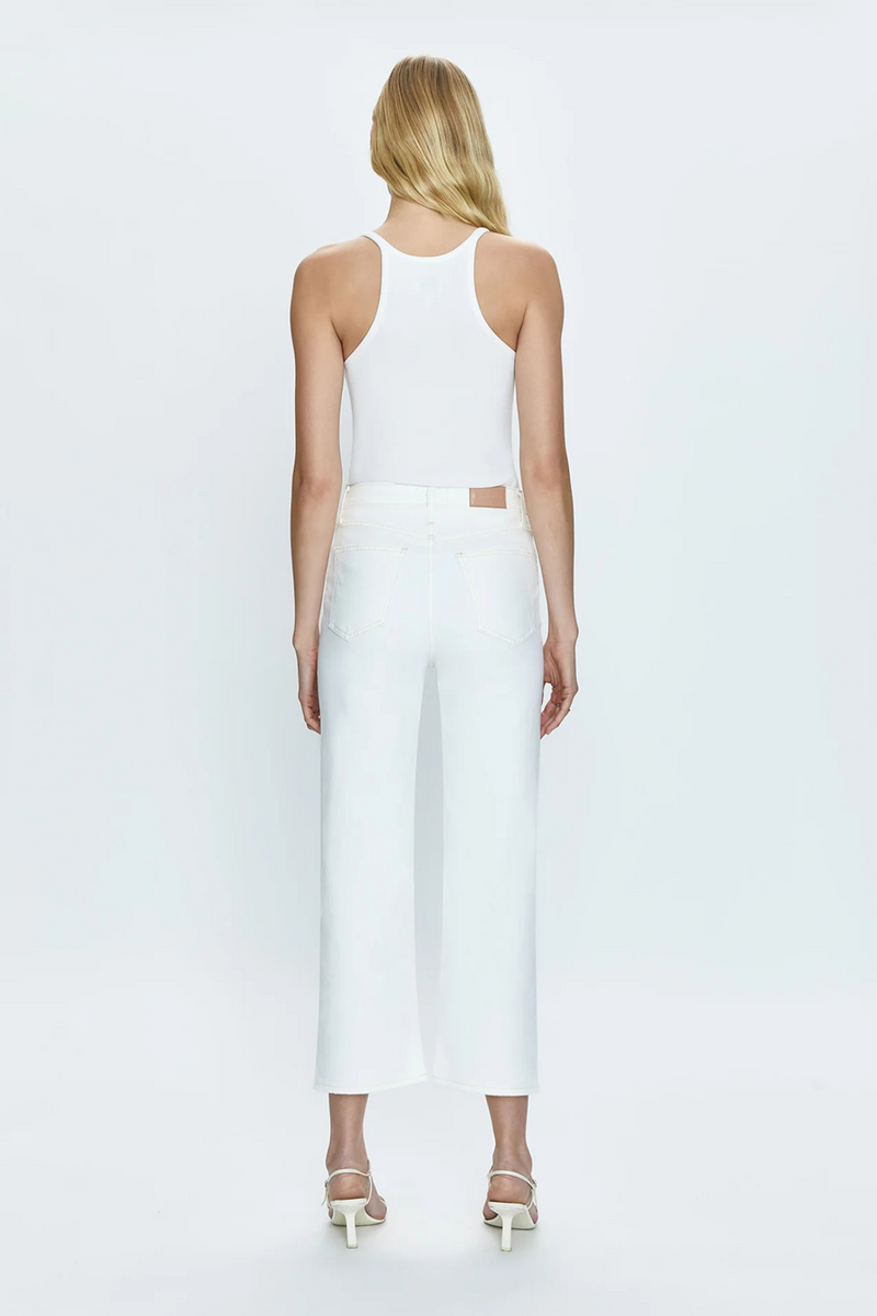 Cassie Sand Vintage High Rise Crop Straight