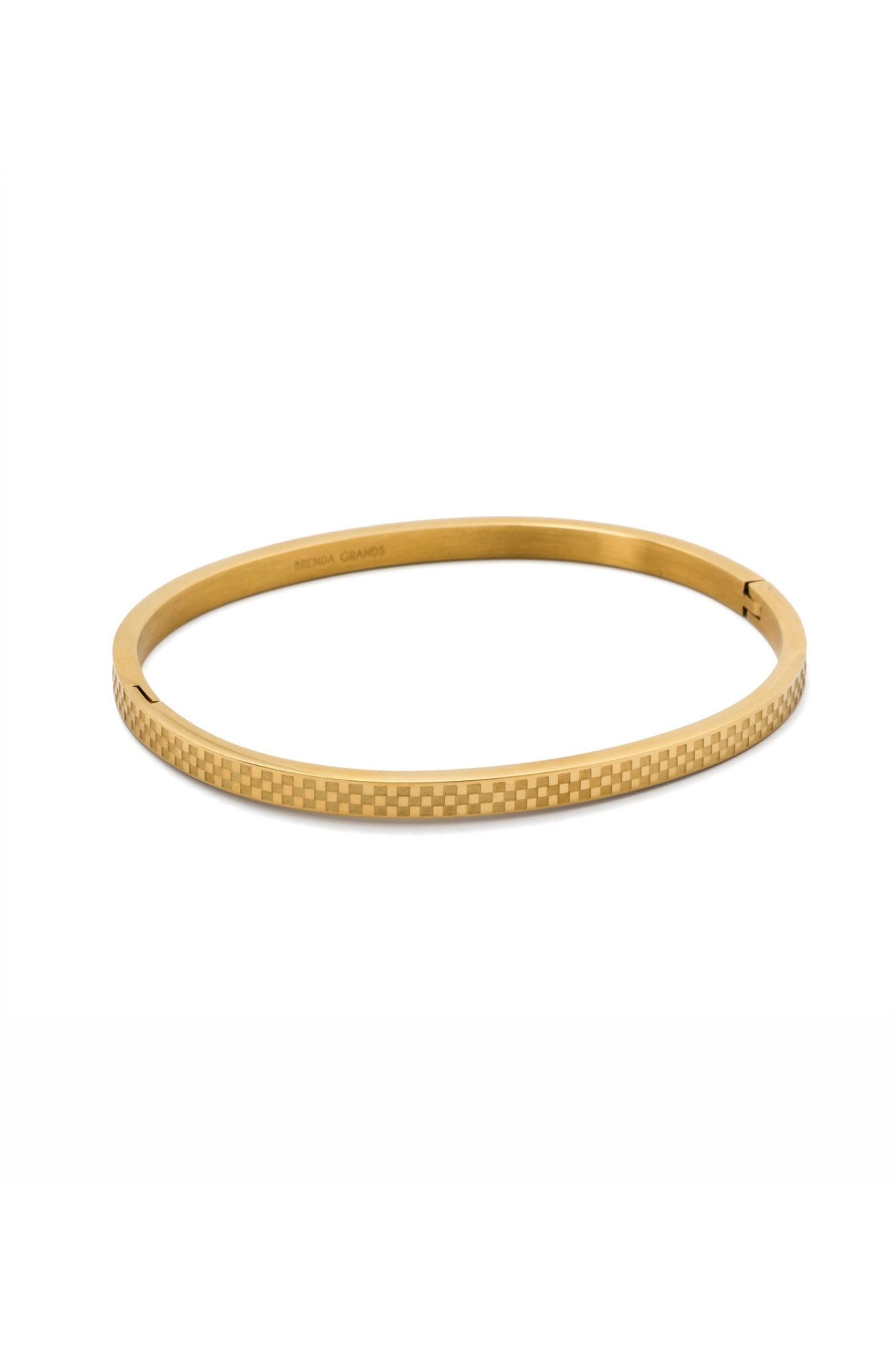 Chess Gold Bangle Bracelet