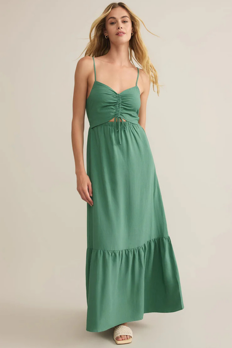 Winslet Botanical Green Maxi Dress