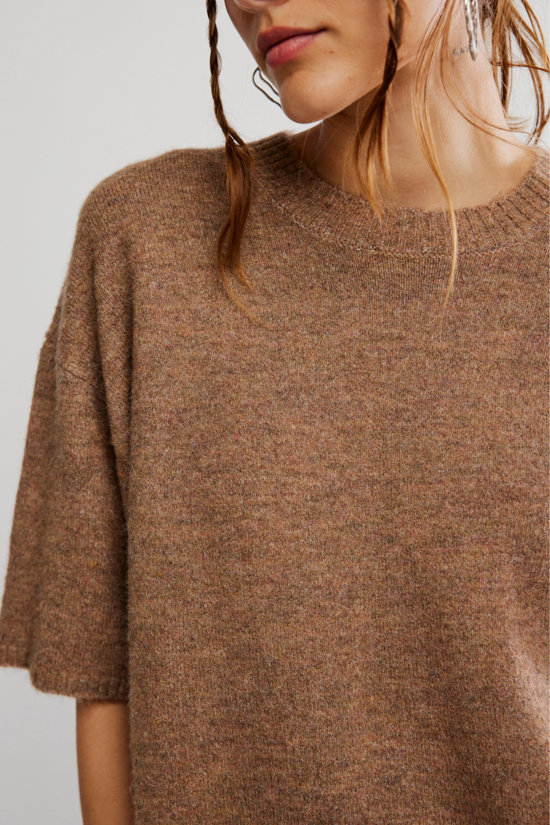 Margot Brown Melange Sweater Tee