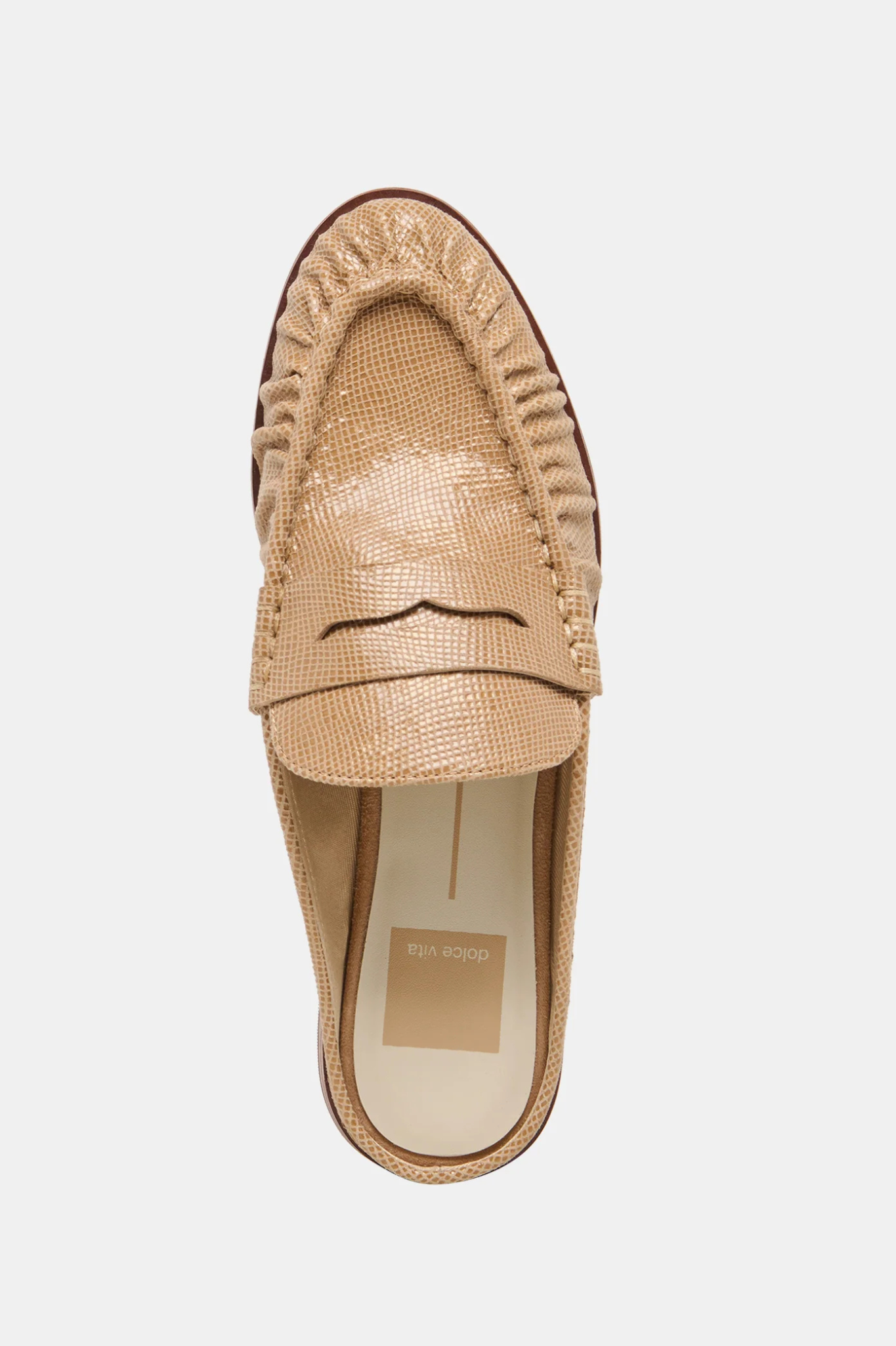Betzy Latte Embossed Suede Loafer