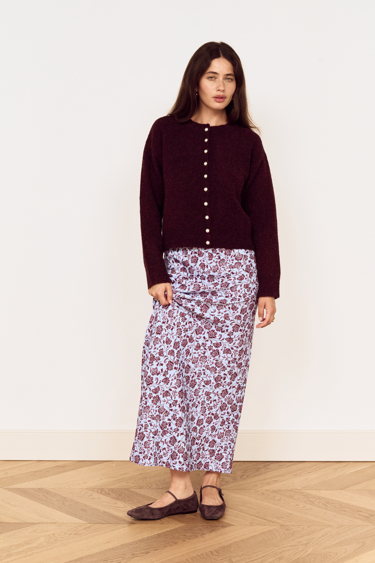 Hadley Burgundy Cardigan
