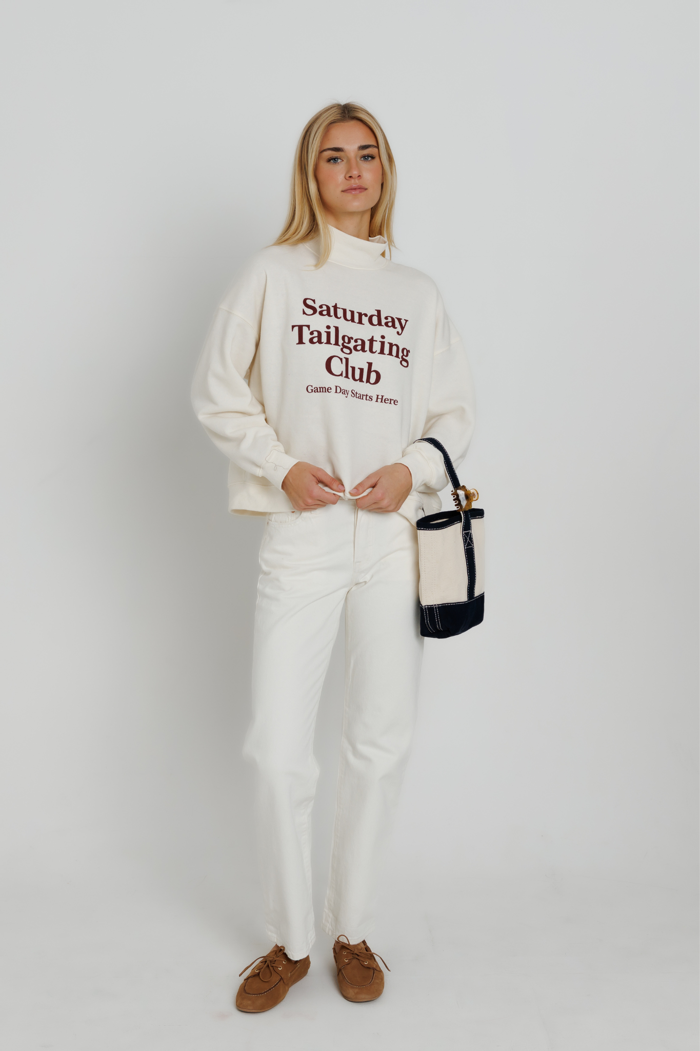 Saturday Tailgating Club Mockneck Pullover