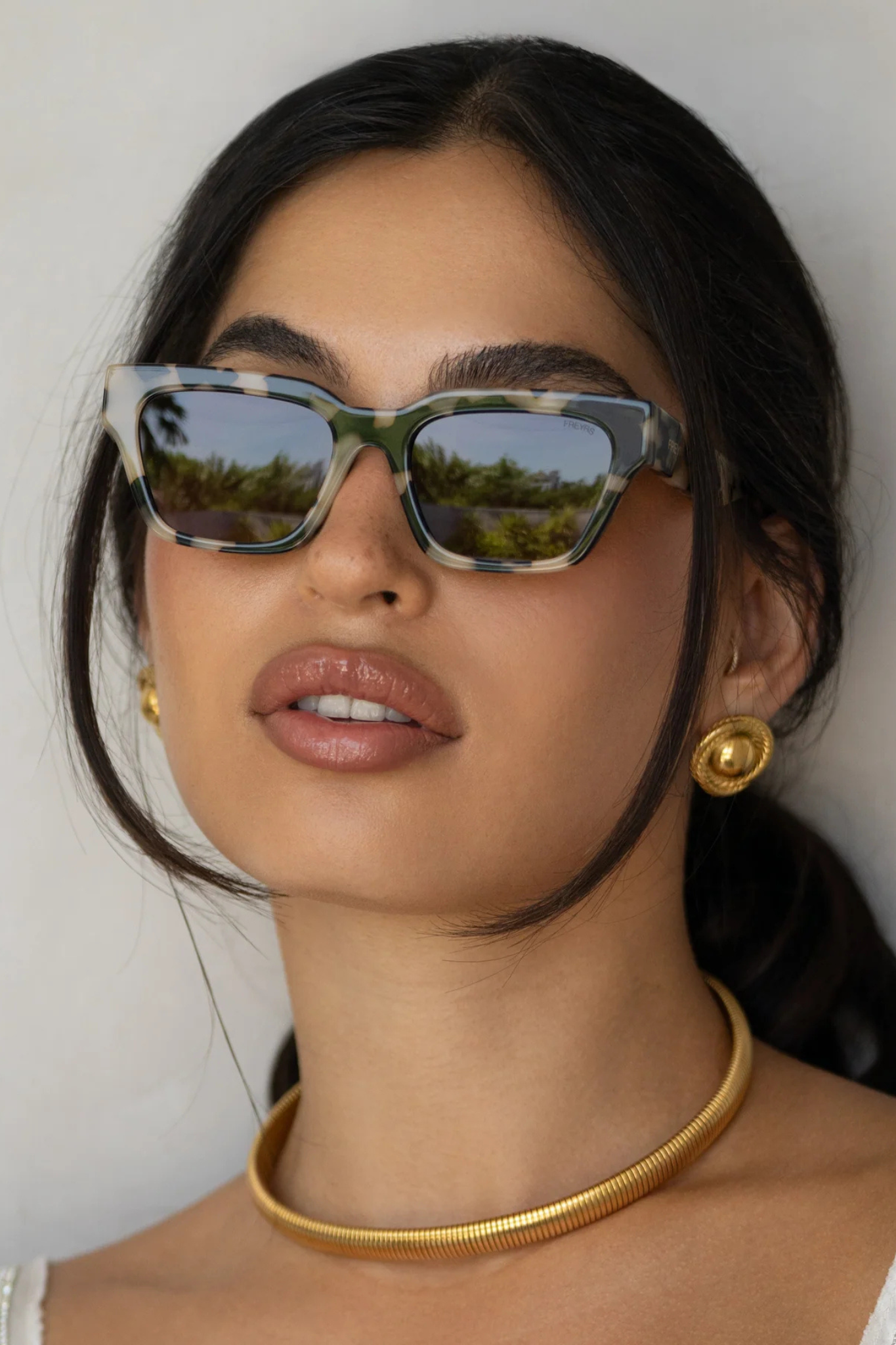 Hayden Milky Tortoise Acetate Sunglasses