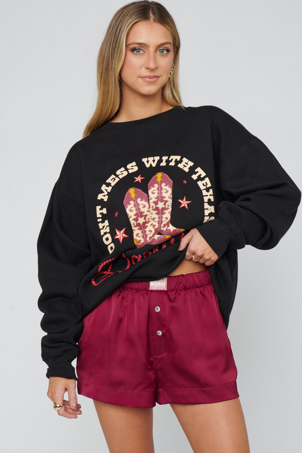 Max Cranberry Luxe Satin Short