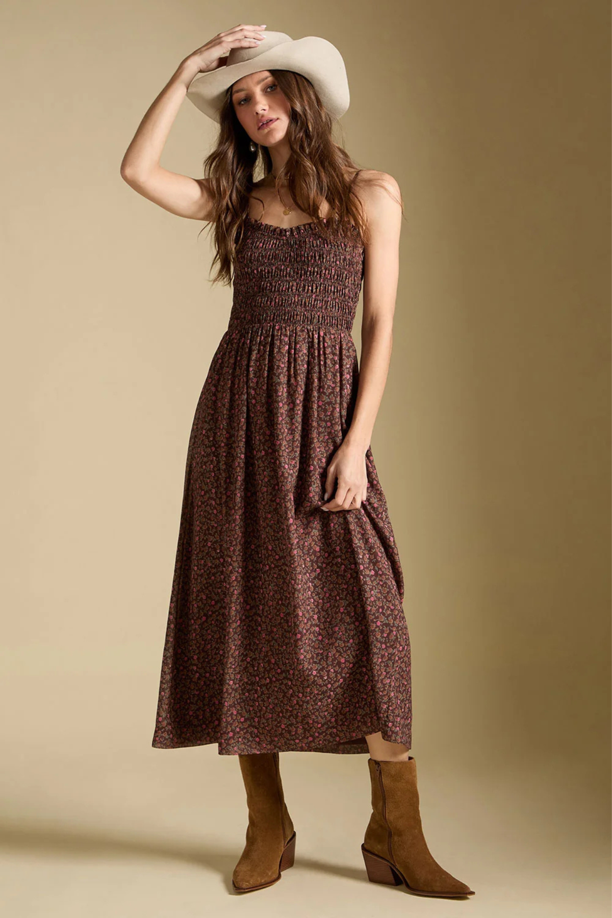 Laken Mocha Midi Dress