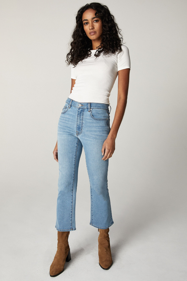 Marlow Beverly High Rise Cropped Demi Flare